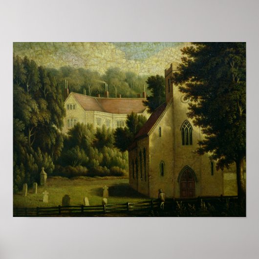 Chawton House and Church, 1809 Poster (Voorkant)