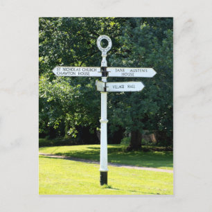 Chawton Signpost Hampshire Briefkaart