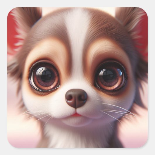 "Chaz" Vierkante Sticker (Voorkant)