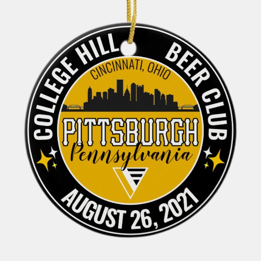 CHBC Pittsburgh Keramisch Ornament (Voorkant)