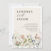 CHC Waterverf Wildflower Bloemen Bruiloft Kaart (Voorkant)