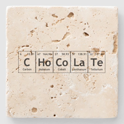 CHCoLaThe Science Periodic Table Words Elements Stenen Onderzetter (Voorkant)