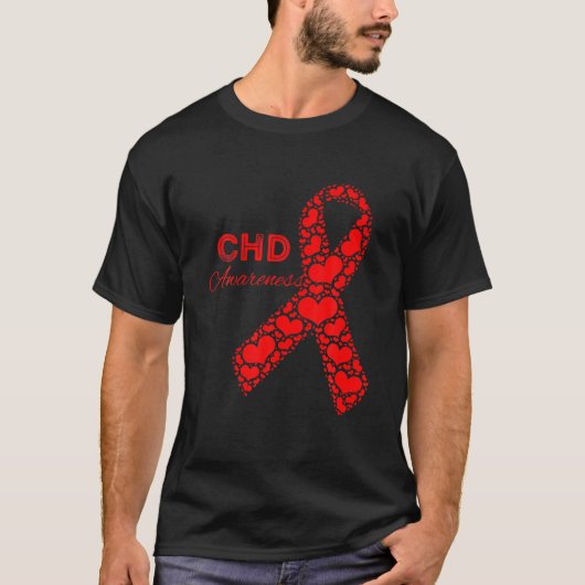 CHD Awareness Congenital Heart Defensie Awareness T-shirt (Voorkant)