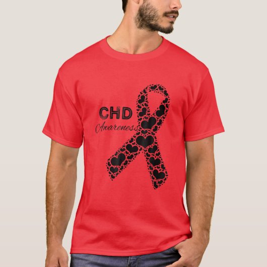 CHD Awareness Congenital Heart Defensie Awareness T-shirt (Voorkant)