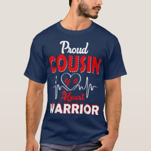 CHD Awareness Gift Proud Cousin of a Heart Warrior T-shirt