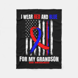 CHD Awareness Products Grandson Heart Disease Amer Fleece Deken