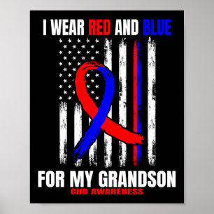 CHD Awareness Products Grandson Heart Disease Amer Poster