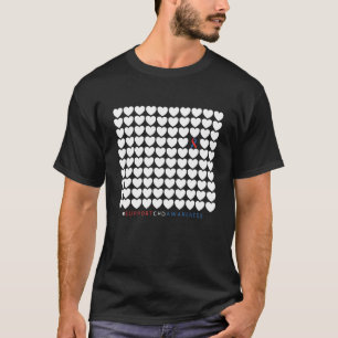 CHD Awareness Red Blue Ribbon 1 op 100 T-shirt