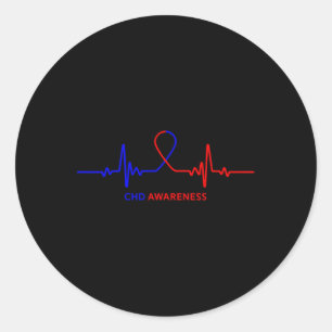 CHD Awareness Shirten - Congenitale hartziekte CH Ronde Sticker