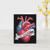 CHD Bewustzijn Anatomisch Hart Ribbon Design Kaart (Gele Bloem)