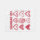 CHD-bewustzijn Hart Anatomisch Hartziekte Maand Fleece Deken (Voorkant (Horizontaal))