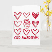 CHD-bewustzijn Hart Anatomisch Hartziekte Maand Kaart (Gele Bloem)