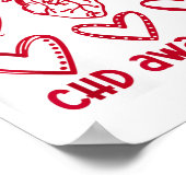 CHD-bewustzijn Hart Anatomisch Hartziekte Maand Poster (Hoek)