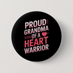 CHD-bewustzijn Hartziekte Krijger Trotse Krijger  Ronde Button 5,7 Cm