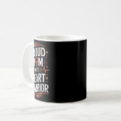 CHD Bewustzijn Hartziekte Warrior Trotse Warrior Koffiemok (Voorkant links)