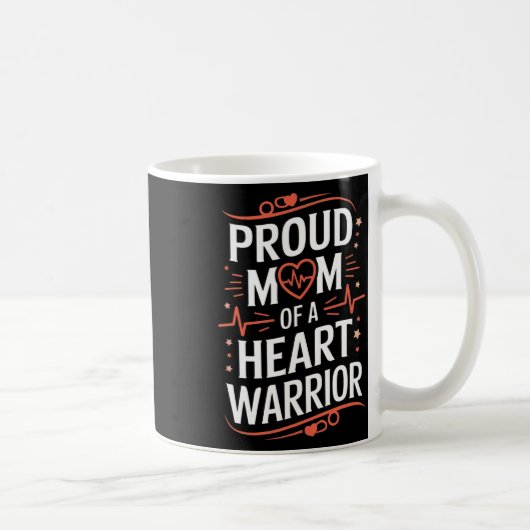 CHD Bewustzijn Hartziekte Warrior Trotse Warrior Koffiemok (Rechts)