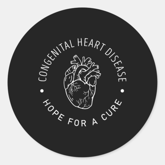 CHD-bewustzijn hoop op genezing Ronde Sticker (Voorkant)