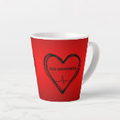 CHD-bewustzijnsmok Latte Mok (Rechterhoek)