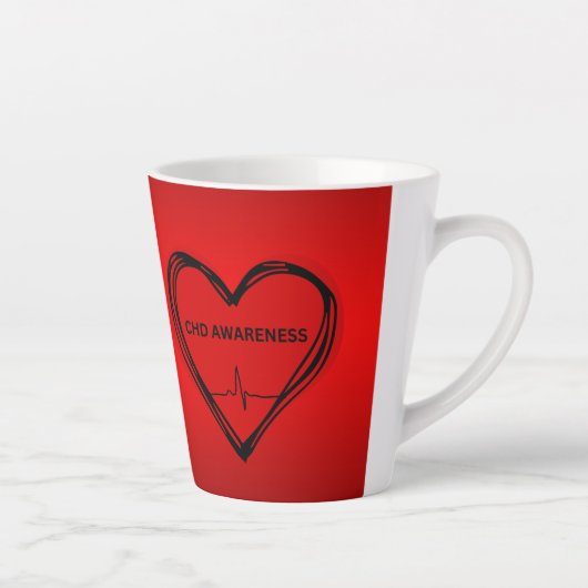CHD-bewustzijnsmok Latte Mok (Rechts)