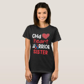 CHD Hartziekte Warrior Proud Zuster Awareness R T-shirt (Voorkant volledig)