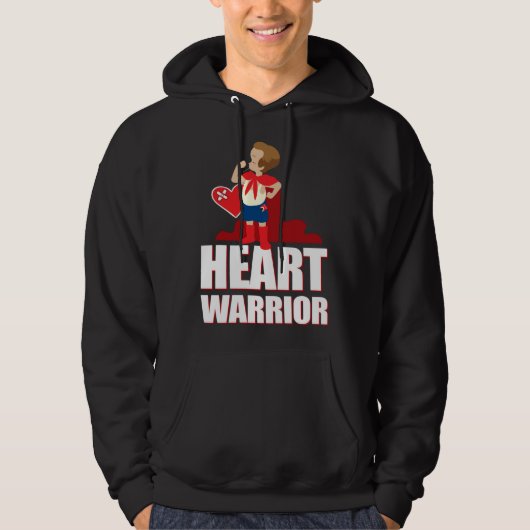 CHD Heart Confidence Caped Boy Hero Warrior Healed Hoodie (Voorkant)