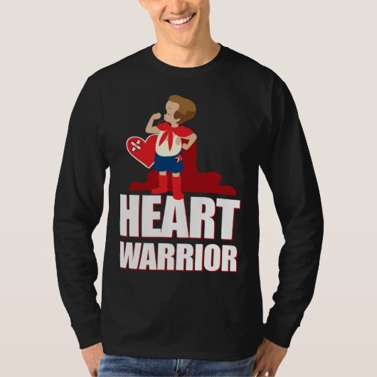 CHD Heart Confidence Caped Boy Hero Warrior Healed T-shirt (Voorkant)
