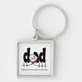 CHD Heart Dad hartslag Sleutelhanger