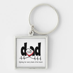 CHD Heart Dad  hartslag Sleutelhanger