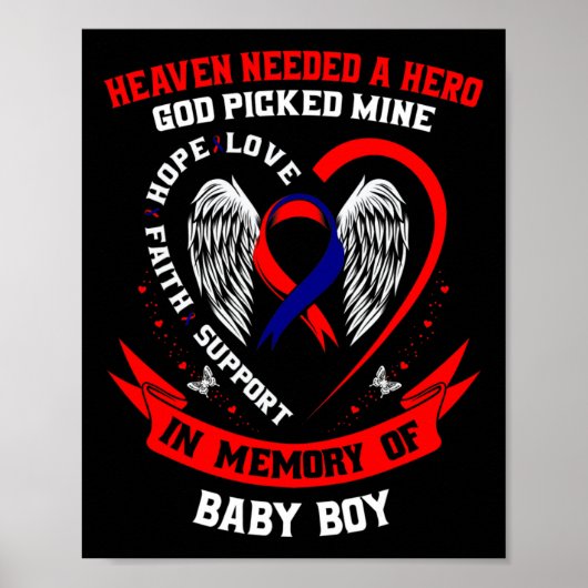 Chd Heart Disease Awareness In Memory Of Son By  Poster (Voorkant)