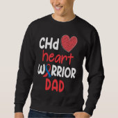 CHD Heart Disease Warrior Proud DAD Awareness Ribb Trui (Voorkant)