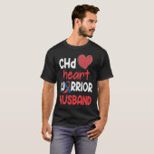 CHD Heart Disease Warrior Proud Husband Awareness T-shirt (Voorkant volledig)