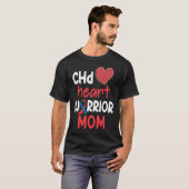 CHD Heart Disease Warrior Proud MOM Awareness Ribb T-shirt (Voorkant volledig)