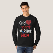 CHD Heart Disease Warrior Proud MOM Awareness Ribb T-shirt (Voorkant volledig)