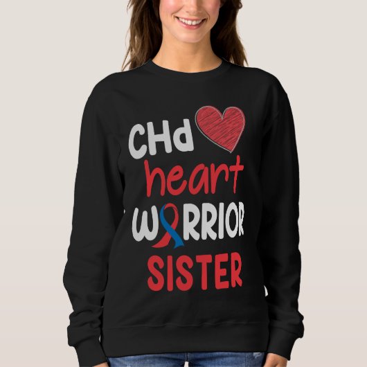 CHD Heart Disease Warrior Proud Sister Awareness R Trui (Voorkant)