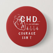 CHD Heart Sketch EKG Button (Voorkant)