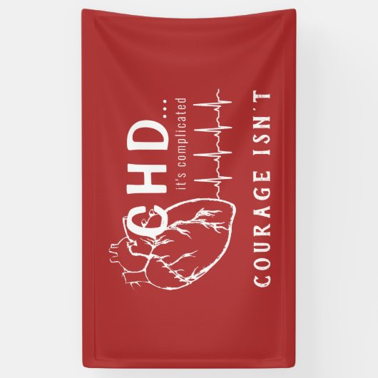 CHD Heart Sketch EKG Event Banner (Verticaal)