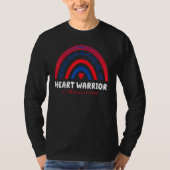 Chd Warrior Red & Blue Rainbow He Disease Awarenes T-shirt (Voorkant)