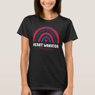 Chd Warrior Red & Blue Rainbow He Disease Awarenes T-shirt