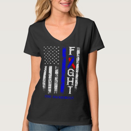 CHD Warrior US Flag T-shirt (Voorkant)