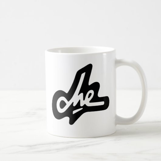 Che Guevara Black Signature Coffee Mok (Rechts)