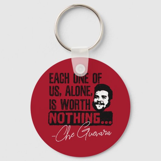 Che Guevara citaat - elk alleen niets waard Sleutelhanger (Voorkant)