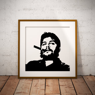 Che Guevara, Comandante, Revolutie, Cuba, Havana Foto Afdruk