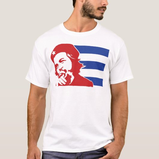 Che Guevara Cuban Flag T-shirt (Voorkant)