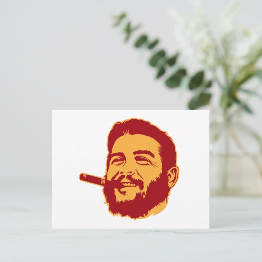 Che Guevara met Cigar Portrait Briefkaart (Staand voorkant)