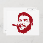 Che Guevara met Cigar Portrait Briefkaart (Voorkant / Achterkant)