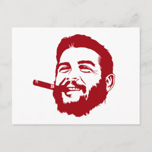 Che Guevara met Cigar Portrait Briefkaart