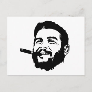 Che Guevara met Cigar Portrait Briefkaart