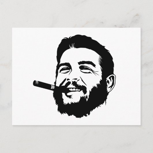 Che Guevara met Cigar Portrait Briefkaart (Voorkant)
