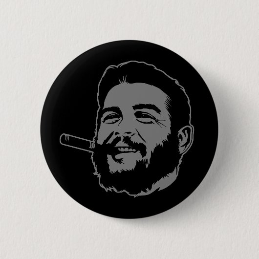 Che Guevara met Cigar Portrait Button (Voorkant)