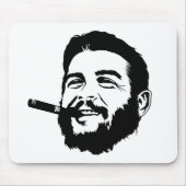 Che Guevara met Cigar Portrait Mousepad Muismat (Voorkant)